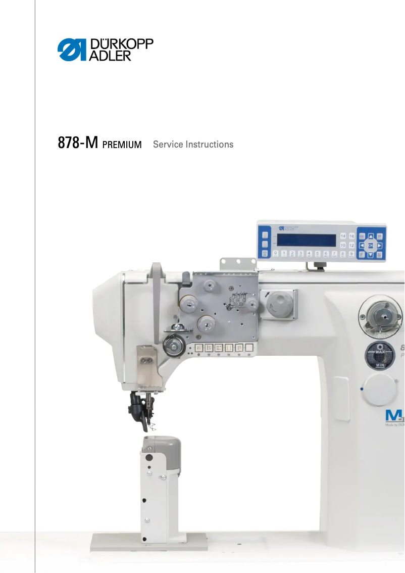 Page n°1 - Manuel utilisateur Dürkopp Adler 878-M PREMIUM