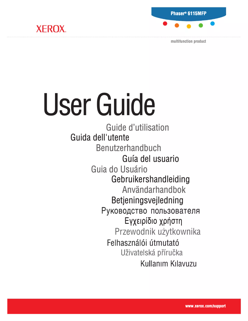 Image de la première page du manuel de l'appareil Phaser 6115MFP