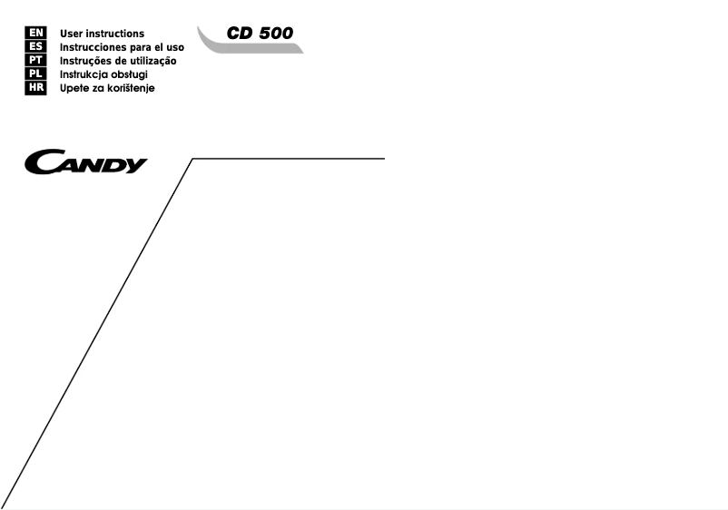 Page 1 de la notice Manuel utilisateur Candy CD 500