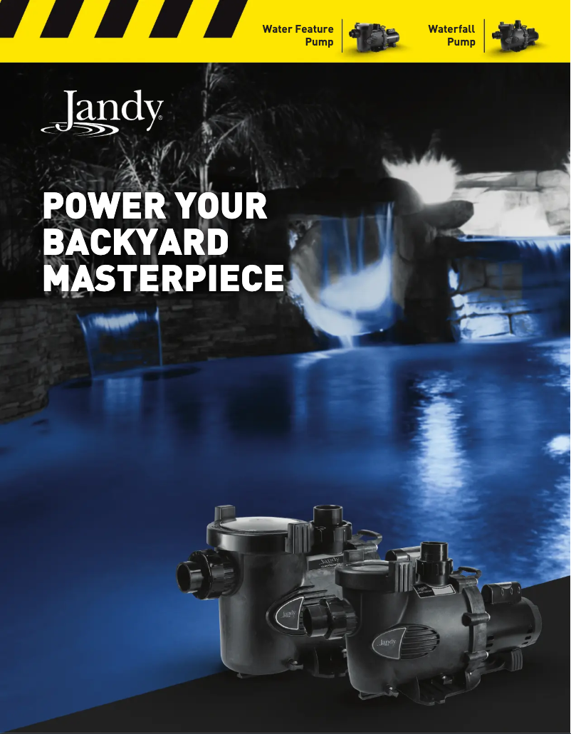 Page 1 of the manual Brochure JANDY WaterFeature