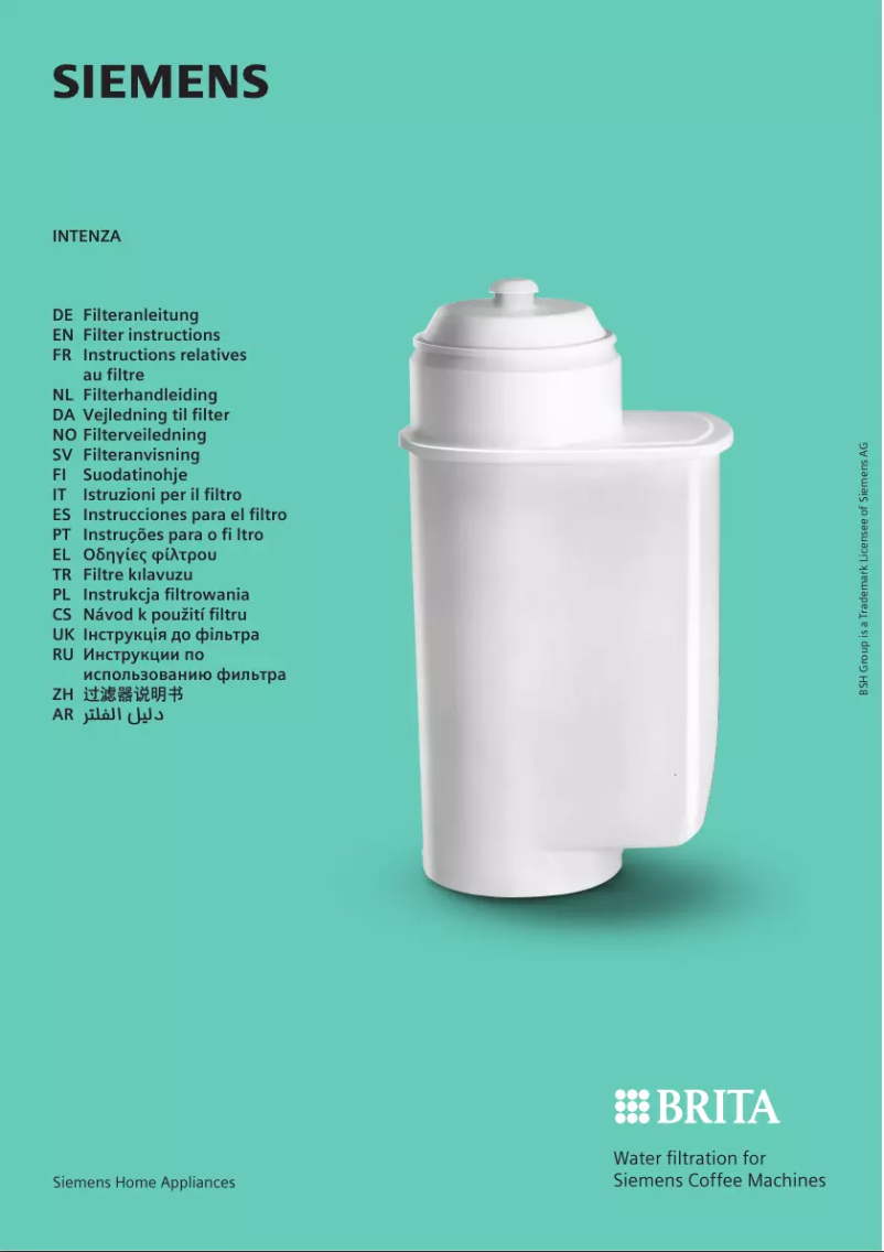 Page n°1 - Manuel utilisateur Siemens TP705GB1