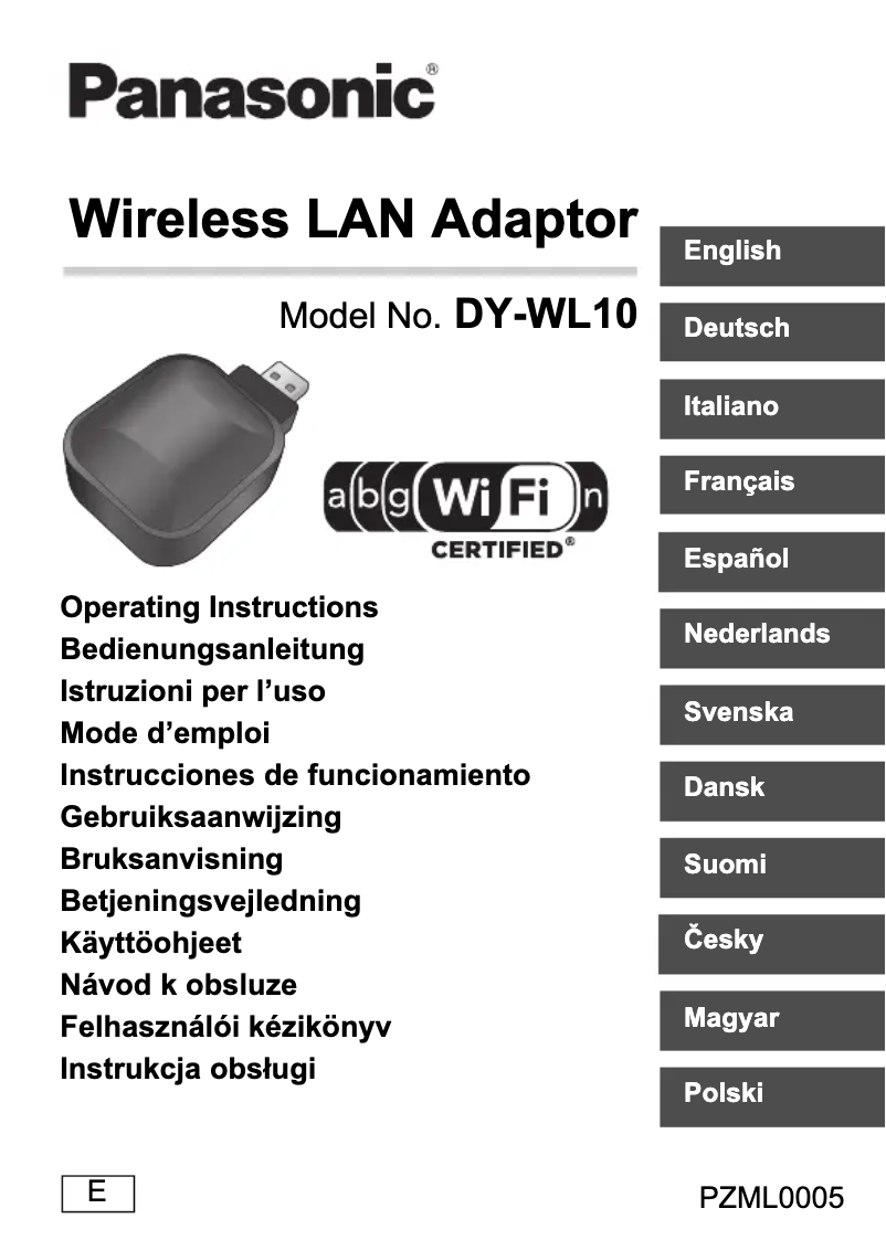 Imagen de la primera página del manual del dispositivo DY-WL10