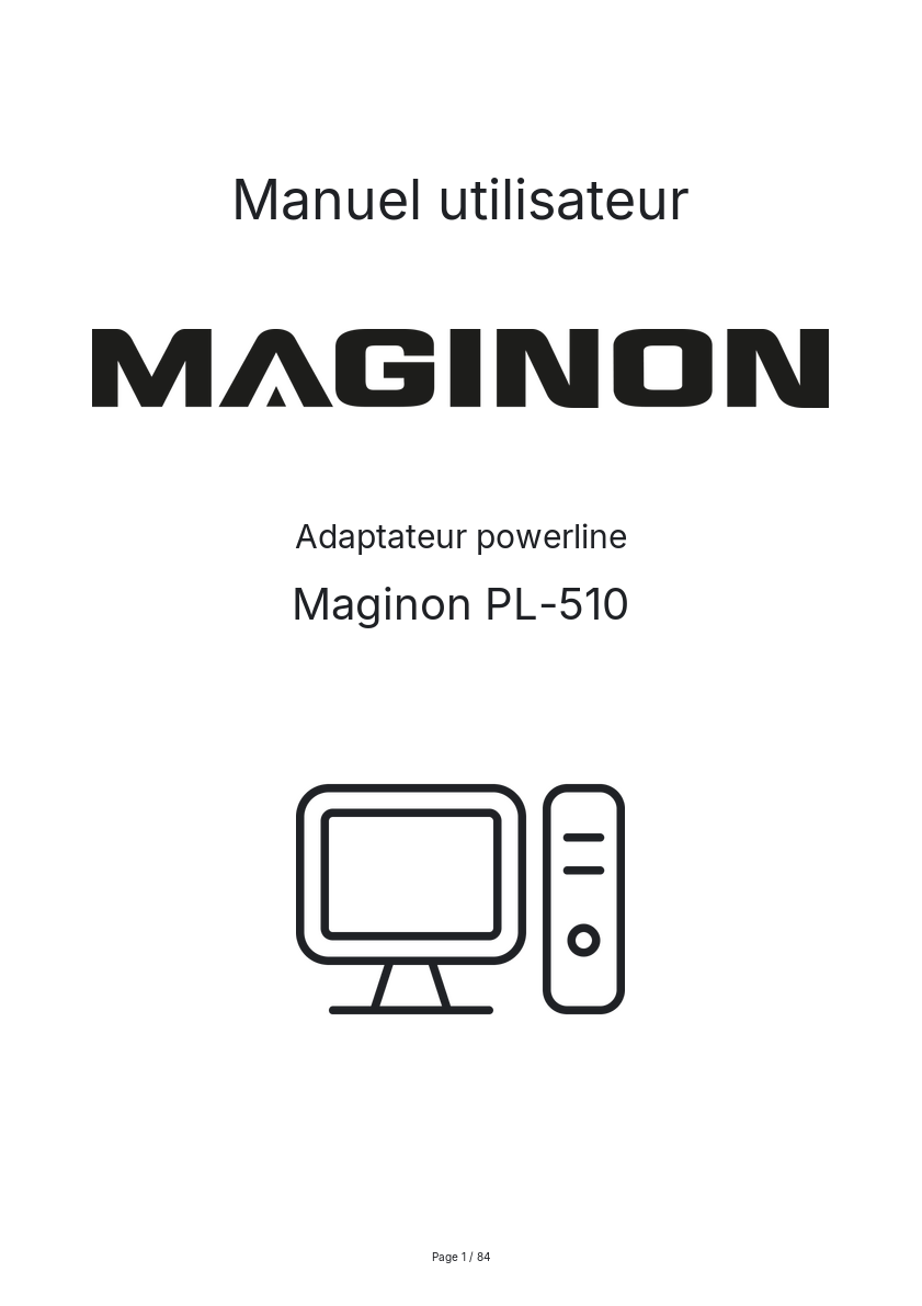 Image de la première page du manuel de l'appareil PL-510