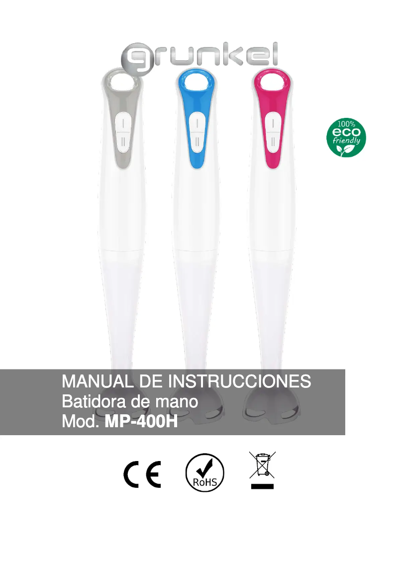 Image de la première page du manuel de l'appareil MP-400H