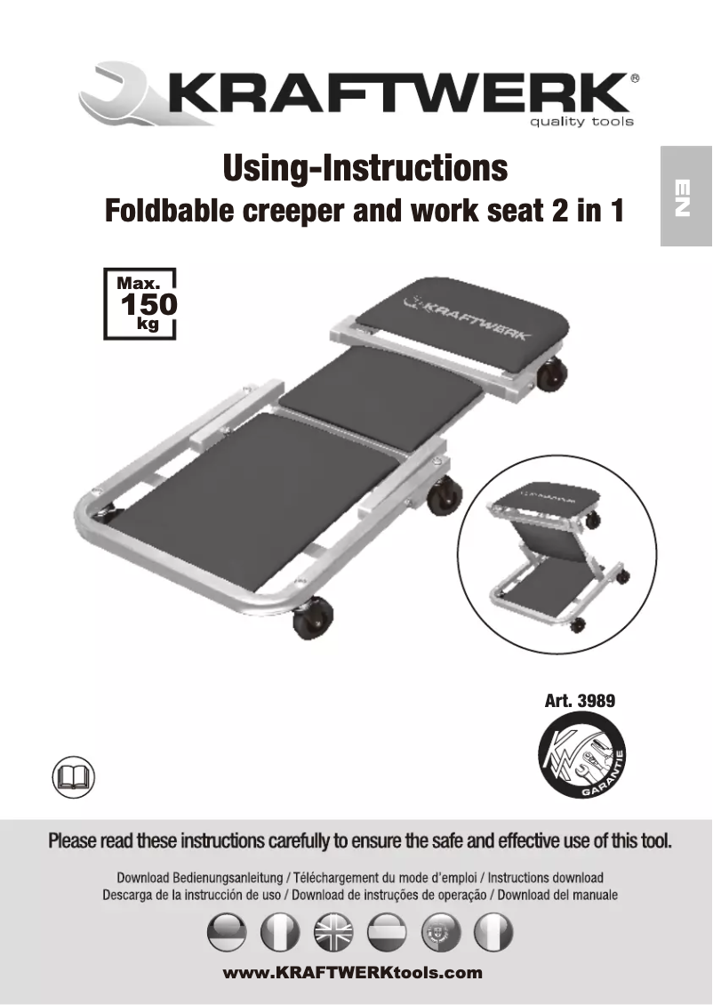 Page 1 de la notice Manuel utilisateur Kraftwerk 3989