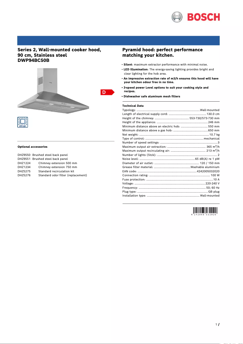 Image de la première page du manuel de l'appareil Serie 2 DWP94BC50B