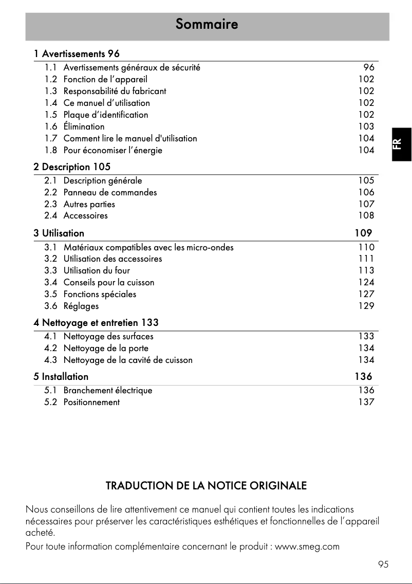 Image de la première page du manuel de l'appareil SF4301MCX