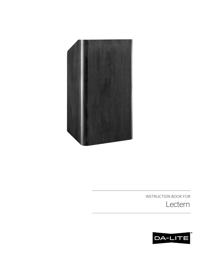 Page n°1 - Manuel utilisateur Da-Lite Concord 76410