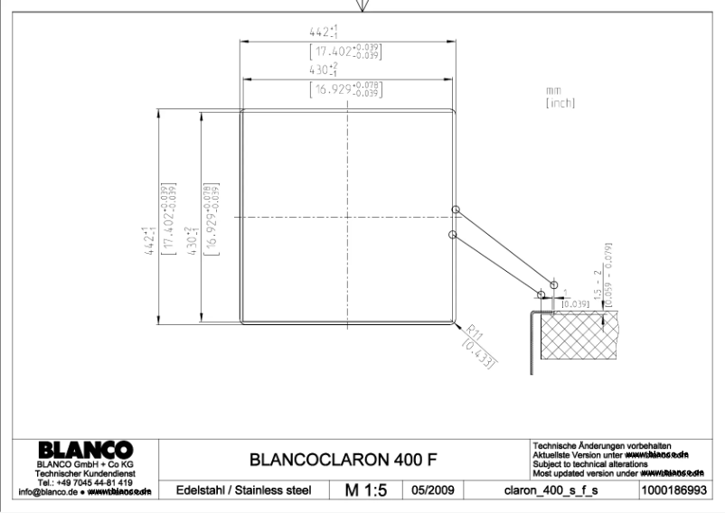 Page 1 de la notice Manuel utilisateur BLANCO CLARON 400-IF/N