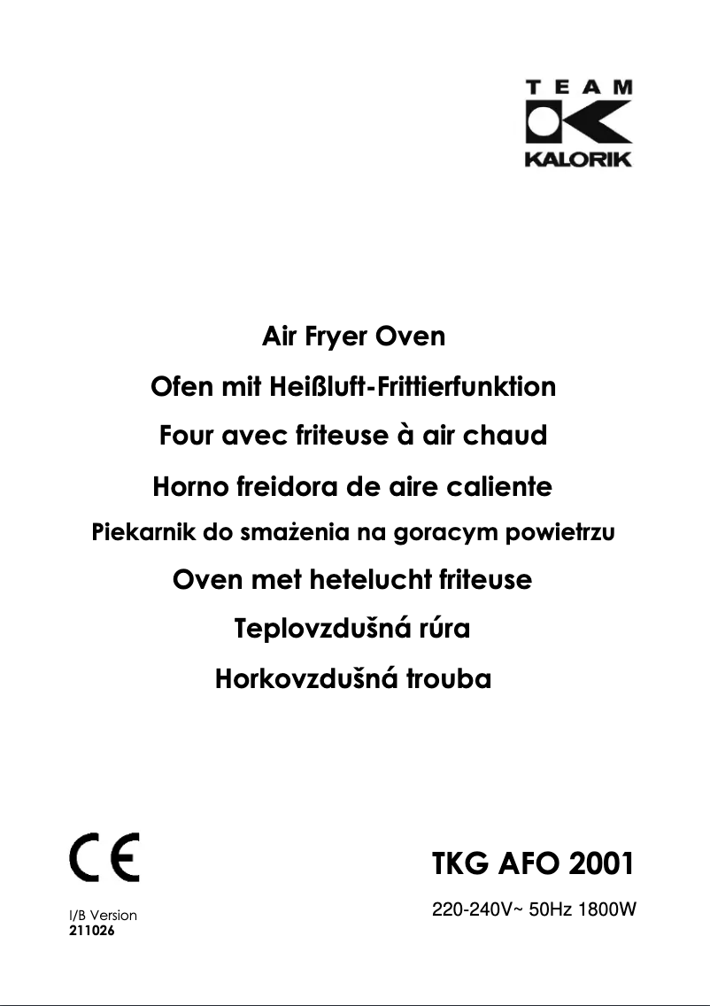 Image de la première page du manuel de l'appareil TKG AFO 2001