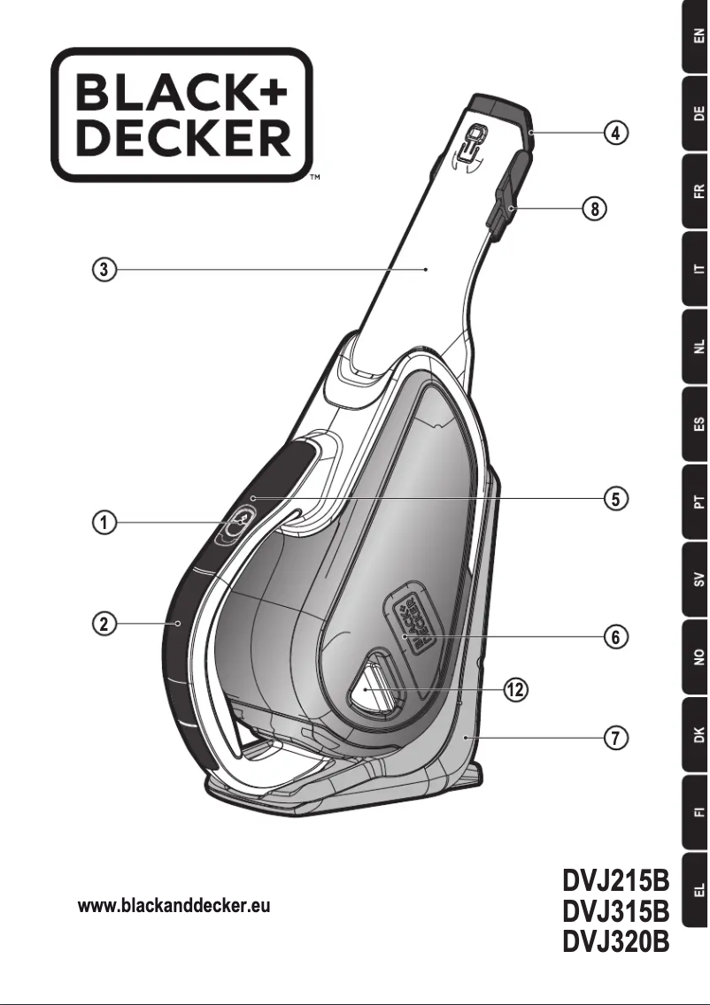 Page n°1 - Manuel utilisateur Black & Decker Dustbuster DVJ315B