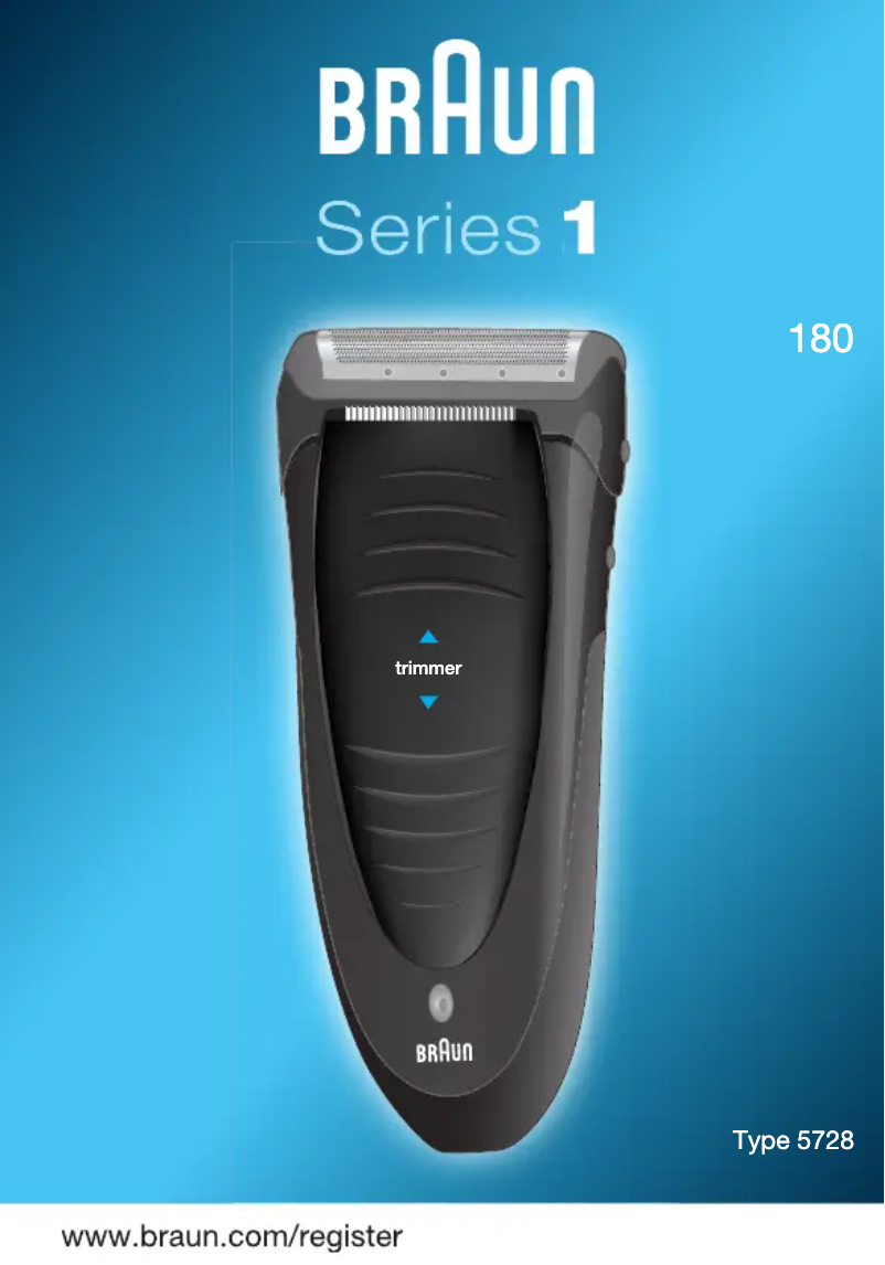Page n°1 - Manuel utilisateur Braun Series 1 180