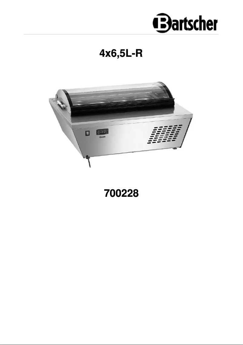 Page n°1 - Manuel utilisateur Bartscher 700228