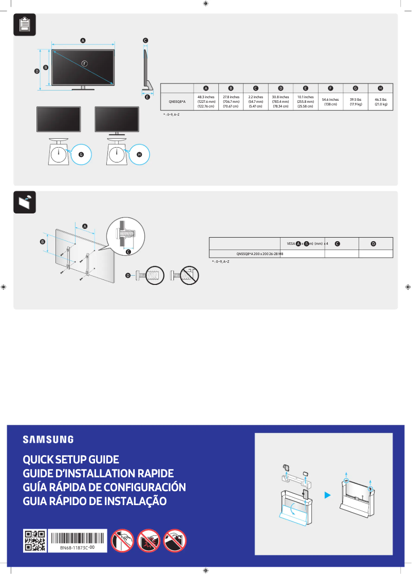 Page n°1 - Manuel utilisateur Samsung QN55Q80AAG