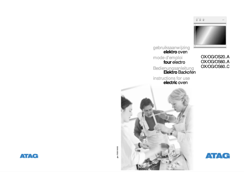 Page n°1 - Manuel utilisateur Atag OG2093AL01UU