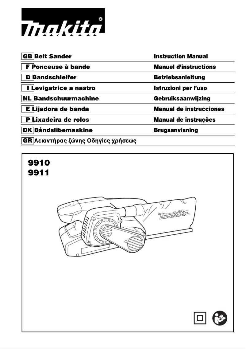 Page n°1 - Manuel utilisateur Makita 9910
