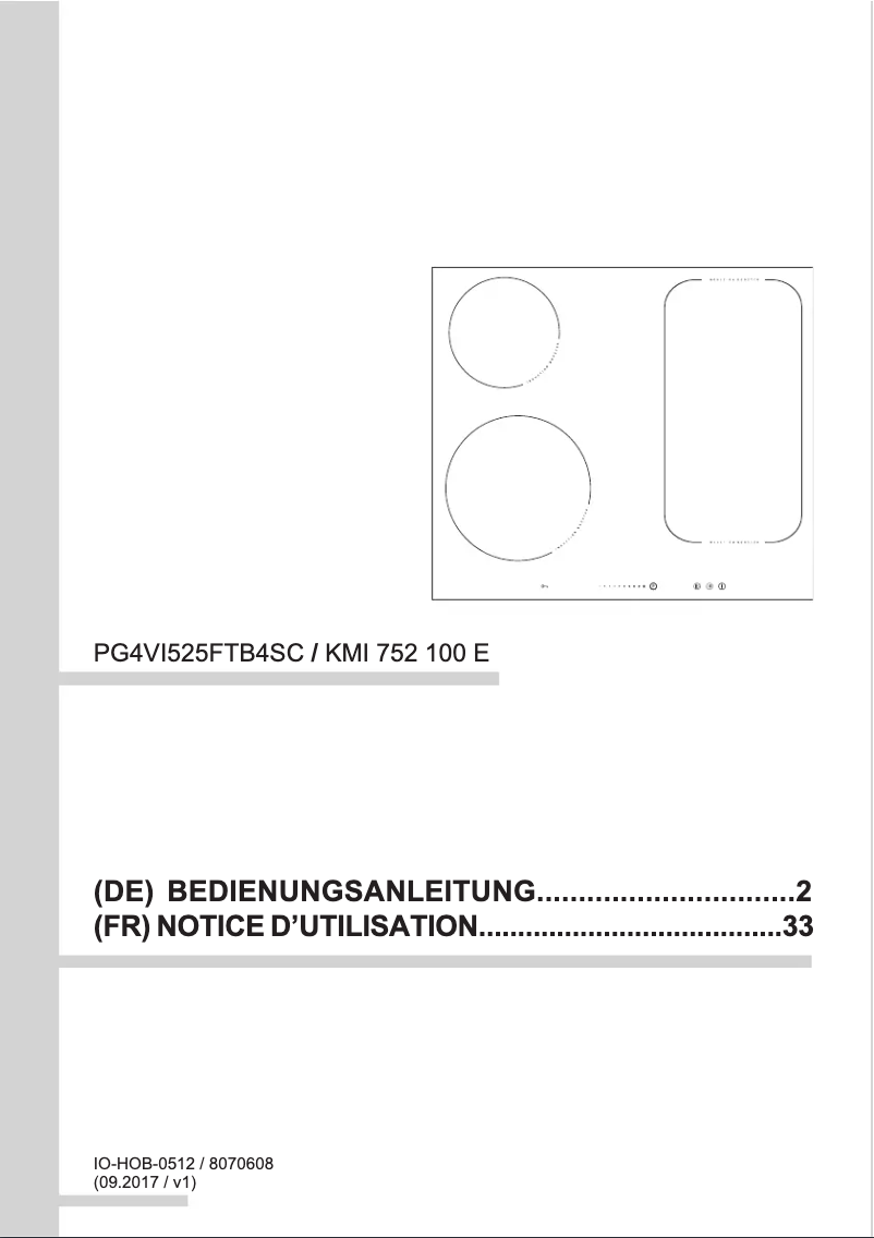 Imagen de la primera página del manual del dispositivo KMI 752 100 E