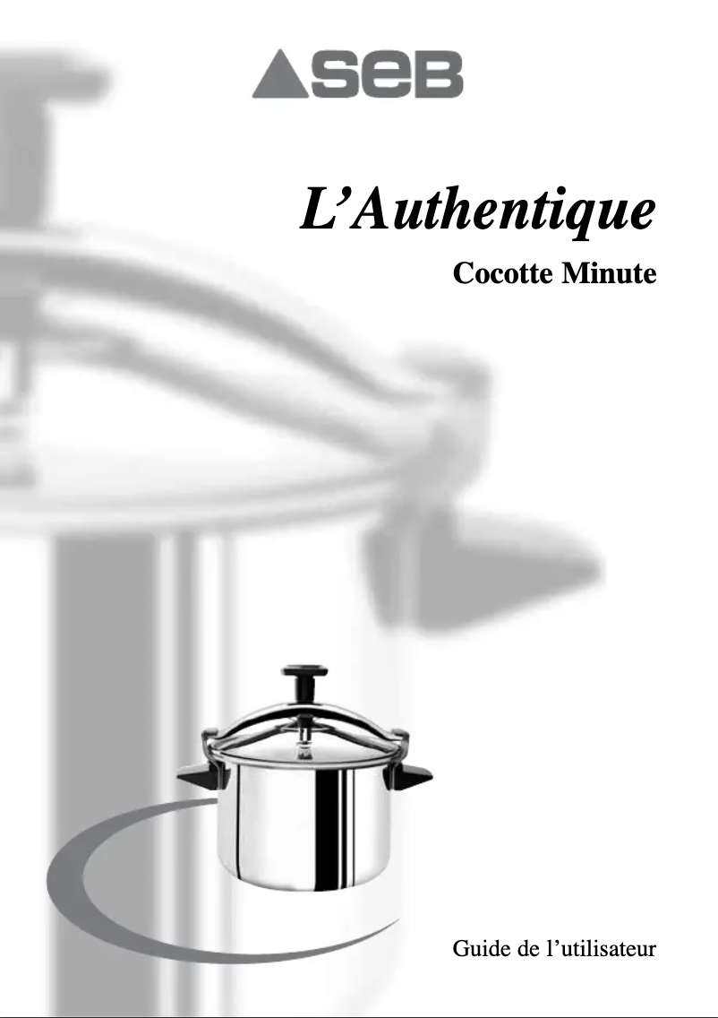 Image de la première page du manuel de l'appareil L’Authentique