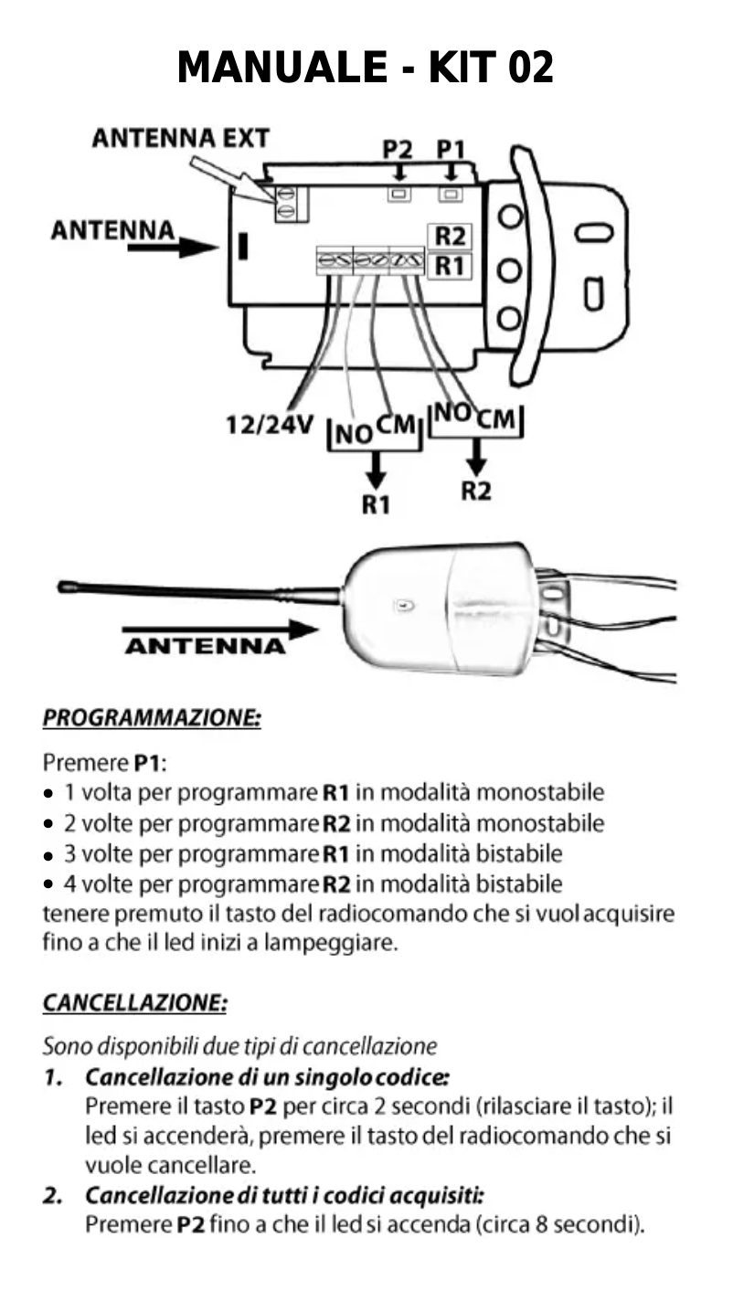 Page 1 de la notice Manuel utilisateur GBS Elettronica 2172