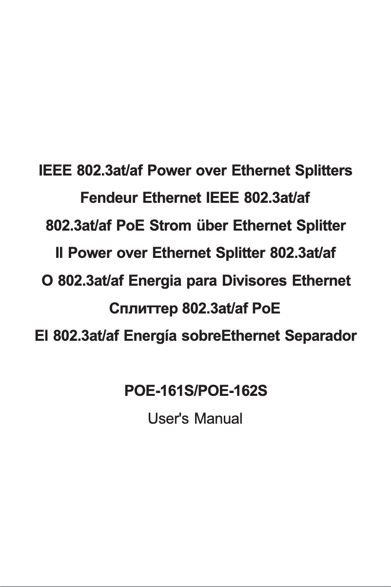 Página 1 del manual Manual de usuario Planet POE-161S