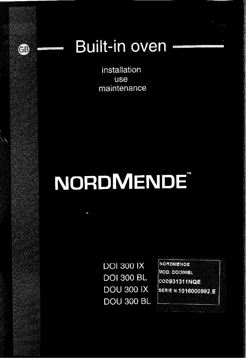 Page 1 de la notice Manuel utilisateur Nordmende DOI 300