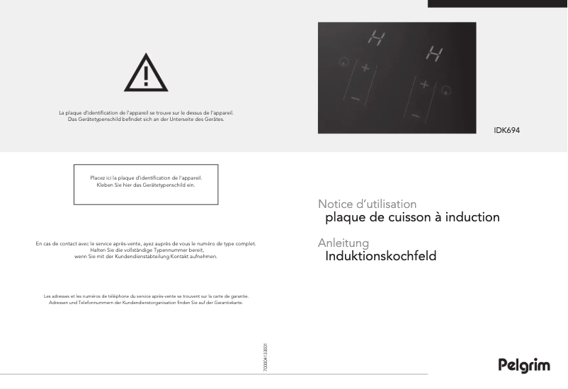 Page 1 de la notice Manuel utilisateur Pelgrim IDK694