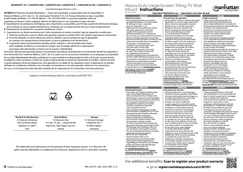 Image de la première page du manuel de l'appareil 461931