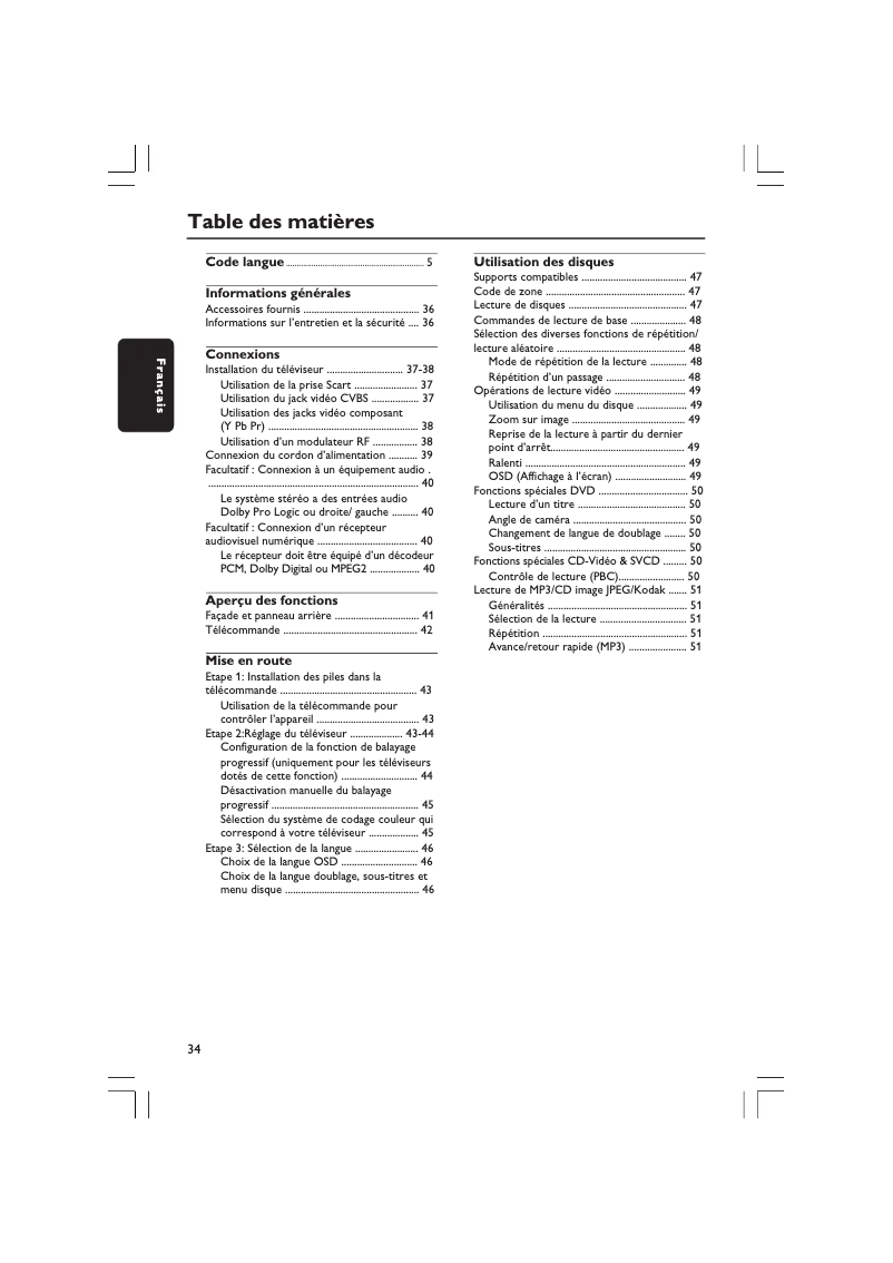 Página 1 del manual Manual de usuario Philips DVP3005