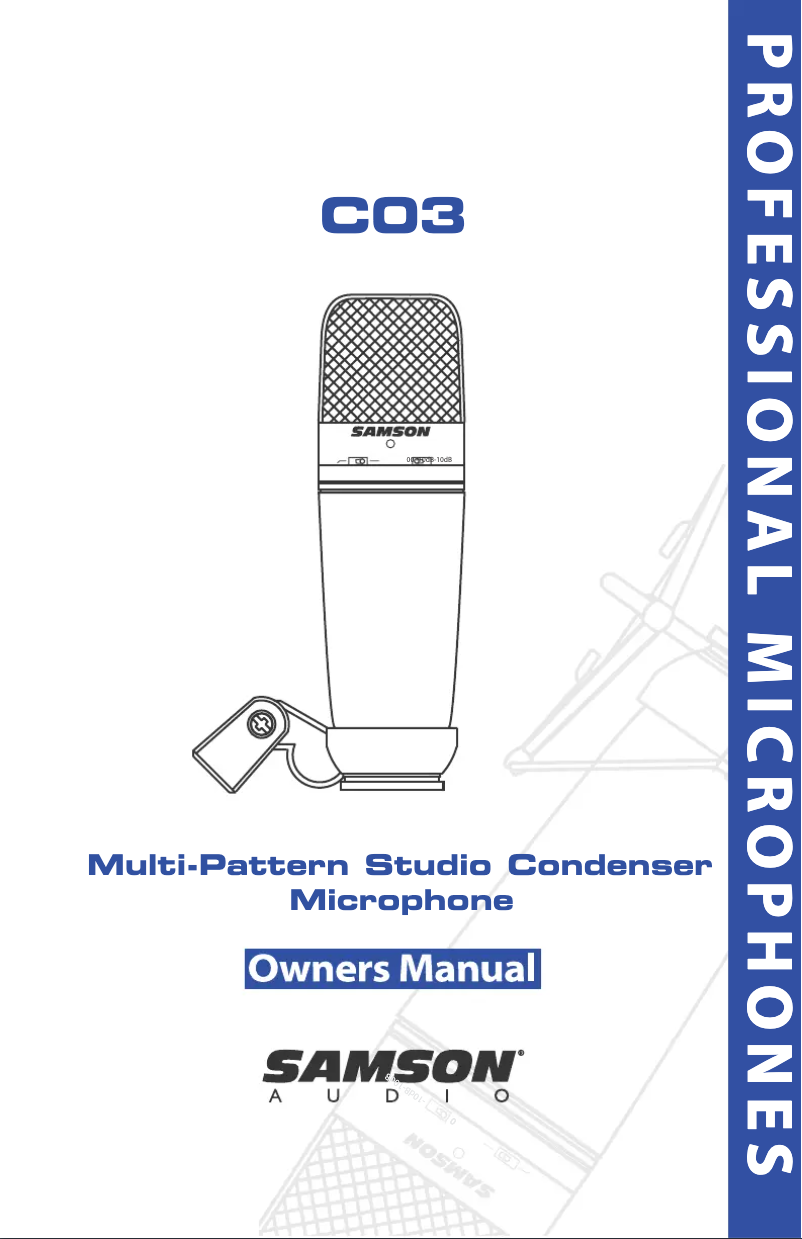 Page n°1 - Manuel utilisateur Samson C03