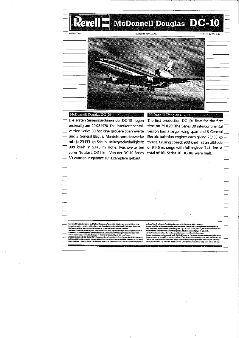 Page n°1 - Manuel utilisateur Revell MDD DC-10