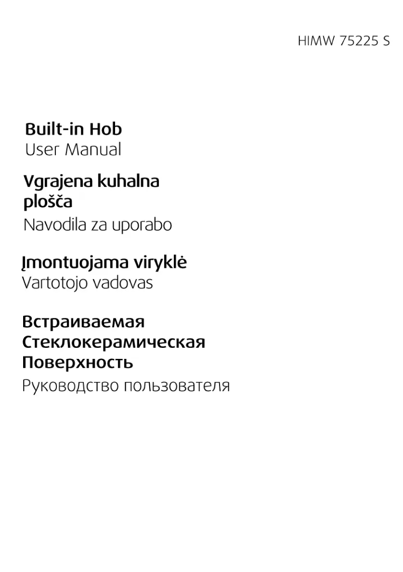 Image de la première page du manuel de l'appareil HIMW 75225 S