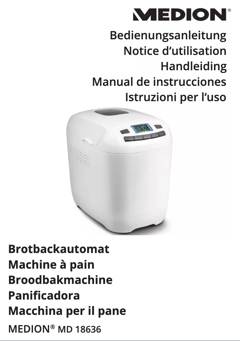 Image de la première page du manuel de l'appareil MD 18636