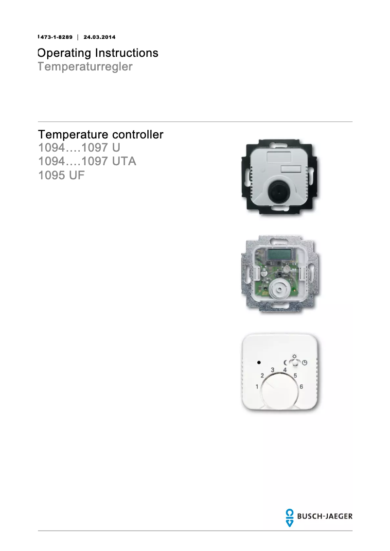 Page n°1 - Manuel utilisateur Busch-Jaeger 1095 UTA