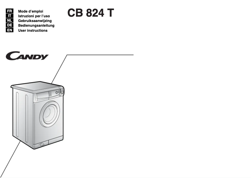 Page 1 de la notice Manuel utilisateur Candy LB CB 824 T