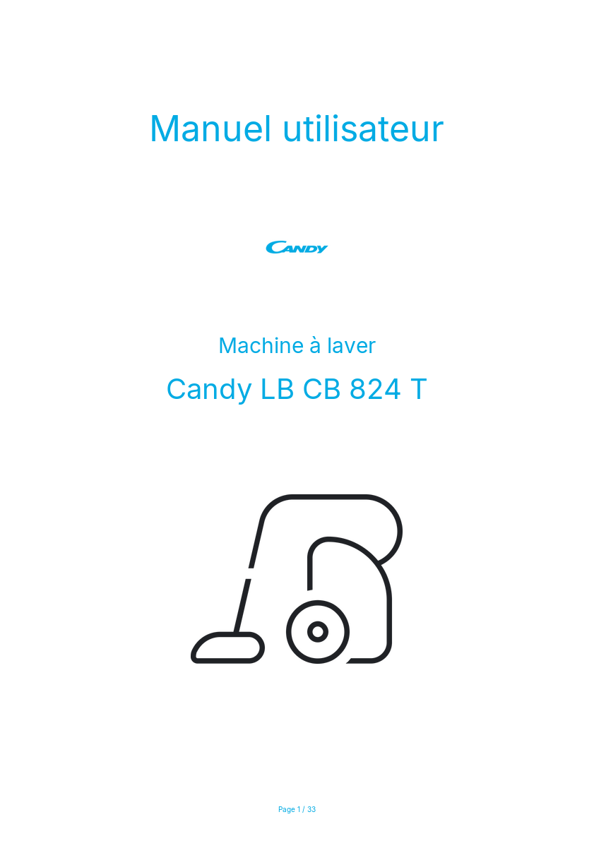 Image de la première page du manuel de l'appareil LB CB 824 T