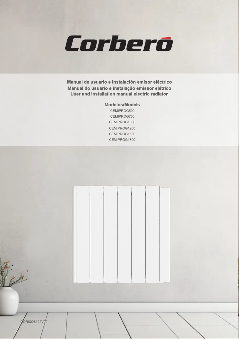 Page 1 de la notice Manuel utilisateur Corbero CEMIPROG1500