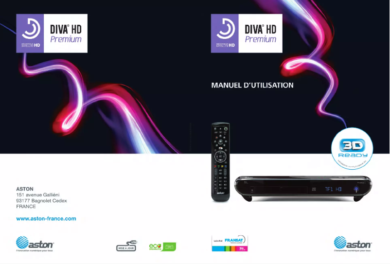 Page n°1 - Manuel utilisateur Aston Diva HD Premium