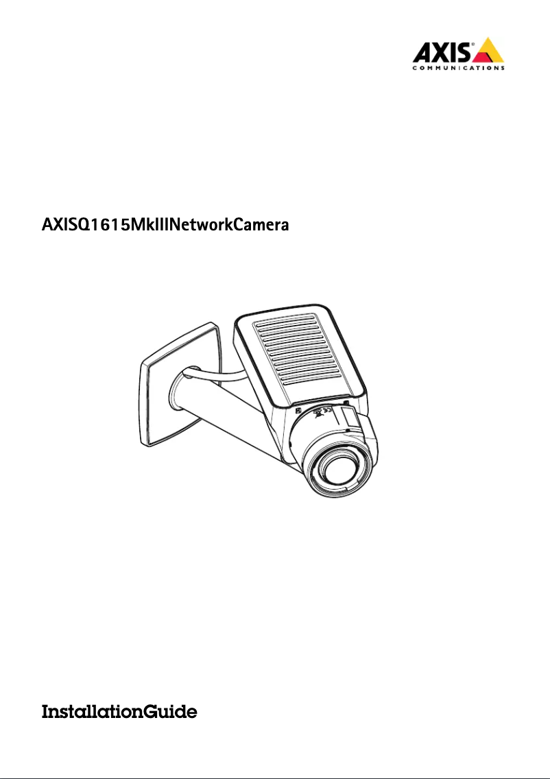 Page 1 de la notice Manuel utilisateur Axis Q1615 Mk III