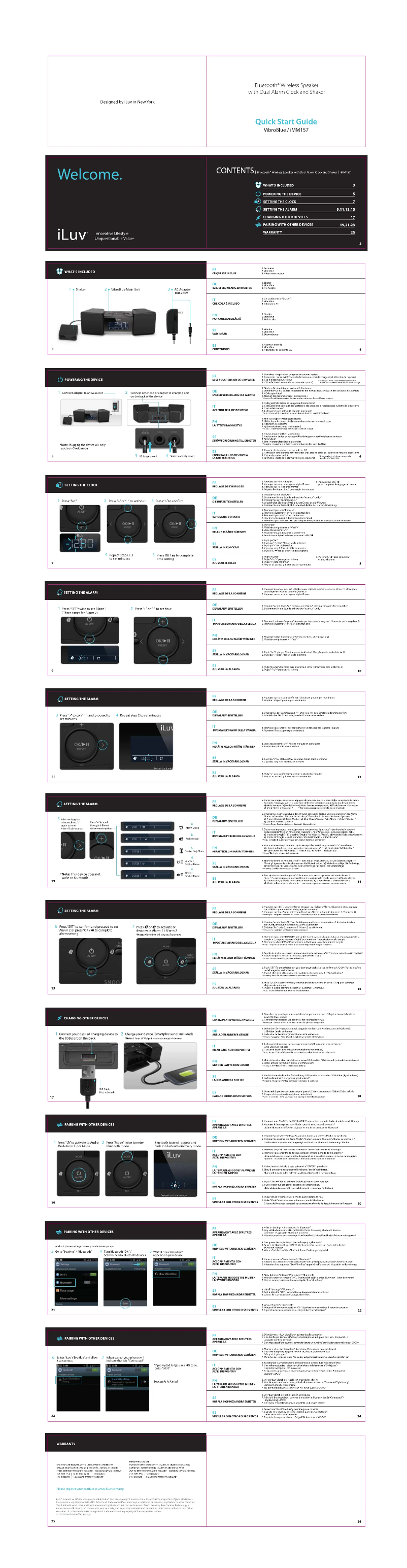 Page 1 de la notice Manuel utilisateur iLuv iMM157