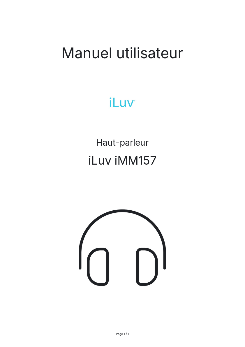 Image de la première page du manuel de l'appareil iMM157