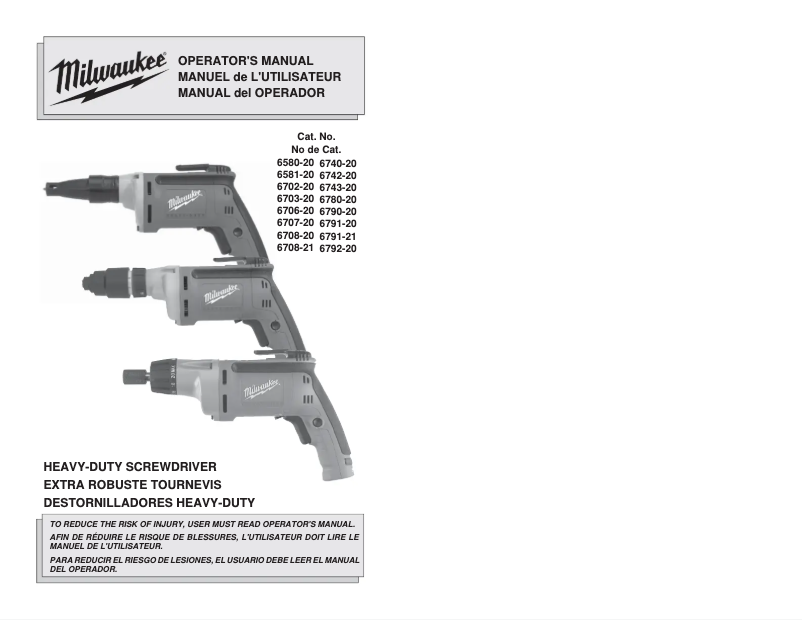 Image de la première page du manuel de l'appareil 6742-80