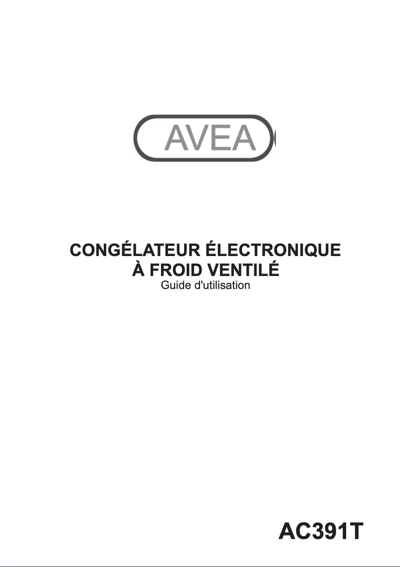 Page 1 de la notice Manuel utilisateur AVEA AC391TA+