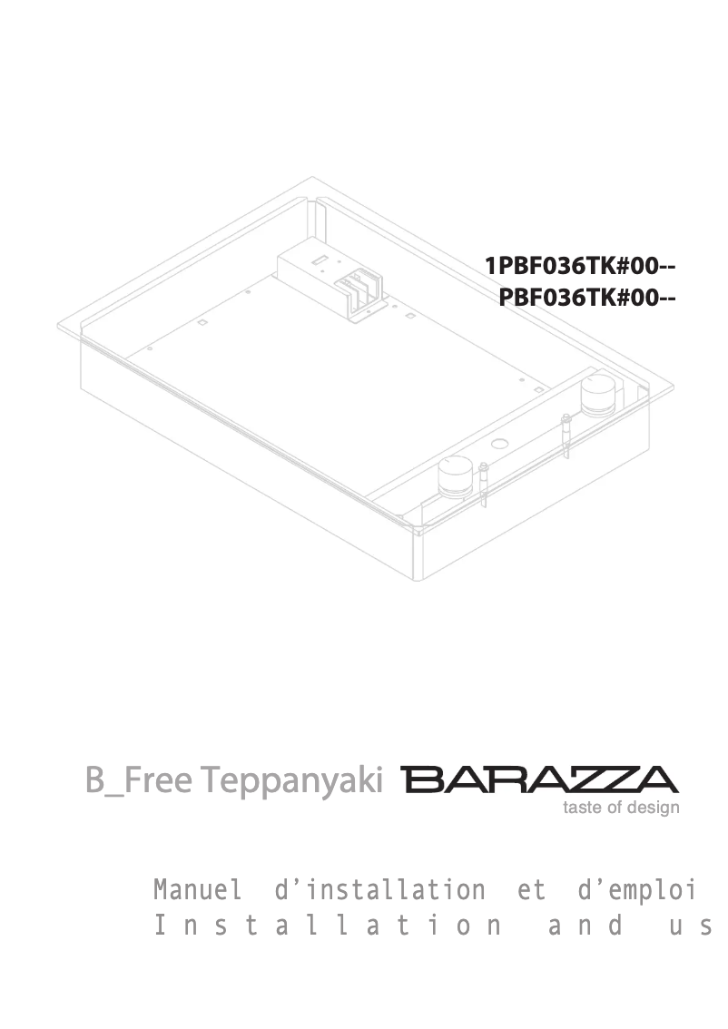 Page 1 de la notice Manuel utilisateur Barazza 1PBFTK