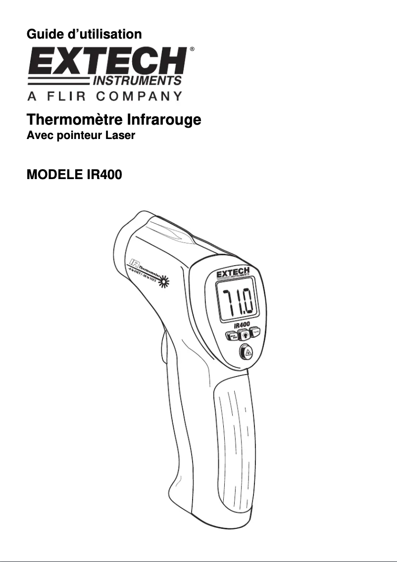 Image de la première page du manuel de l'appareil IR400