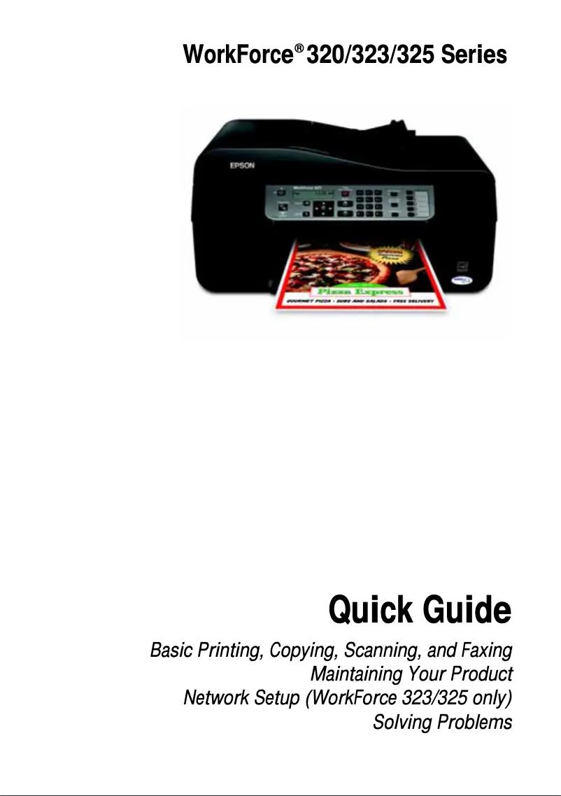 Page 1 de la notice Manuel utilisateur Epson WorkForce 325