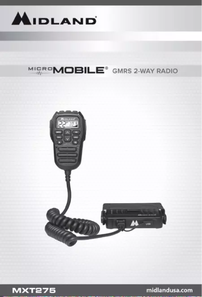 Page n°1 - Manuel utilisateur Midland MicroMobile MXT275VP4