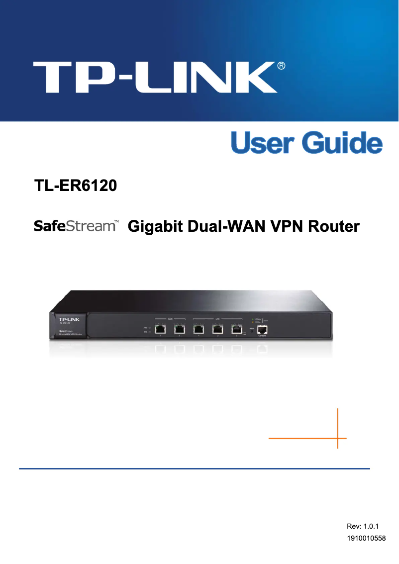 Page 1 de la notice Manuel utilisateur TP-Link SafeStream TL-ER6120