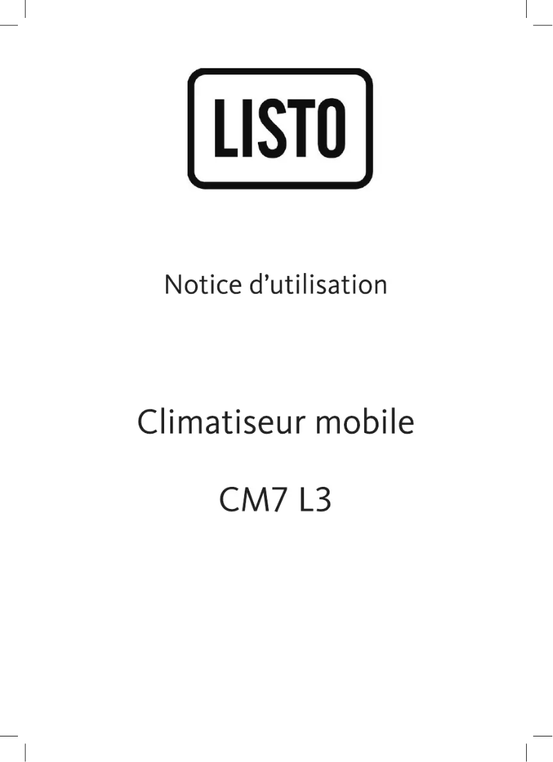 Page n°1 - Manuel utilisateur Listo CM7 L3