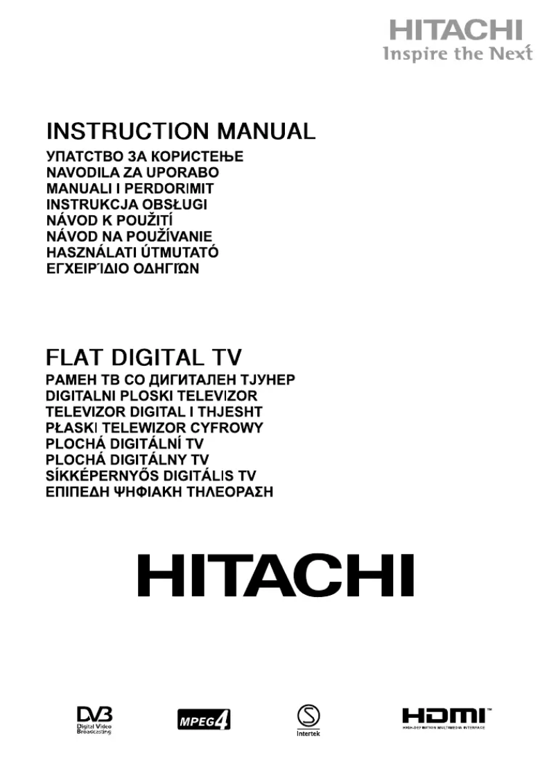 Page n°1 - Manuel utilisateur Hitachi 32HE2000