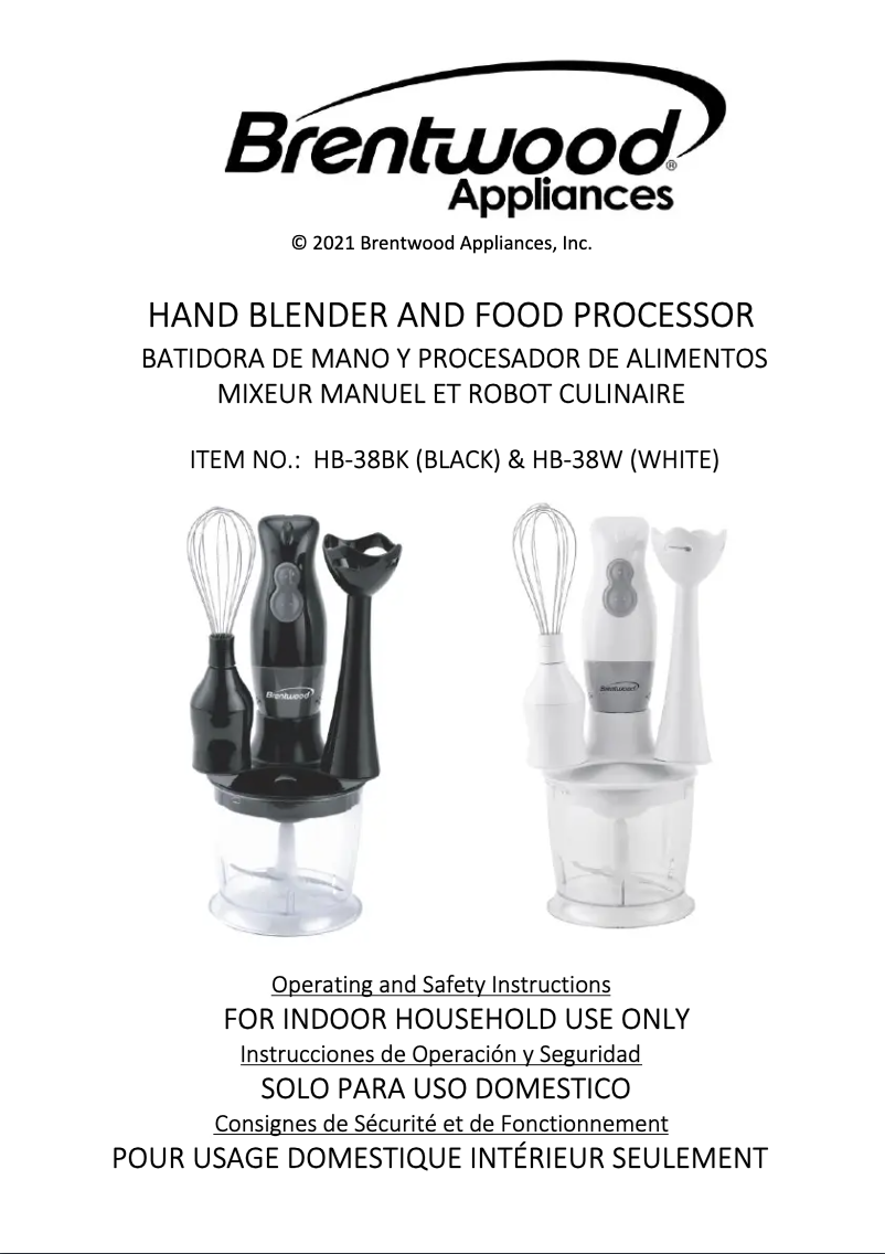 Imagen de la primera página del manual del dispositivo HB-38W
